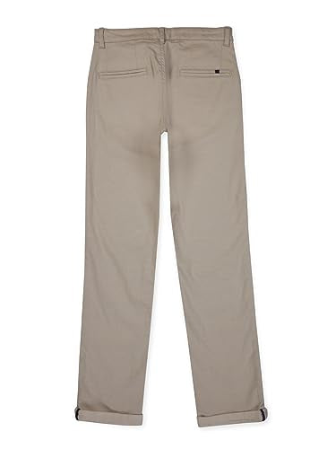 Gini and Jony Boys Khaki Solid Cotton Fixed Waist Trouser 6-7 Years - Goyalsons ShopMax