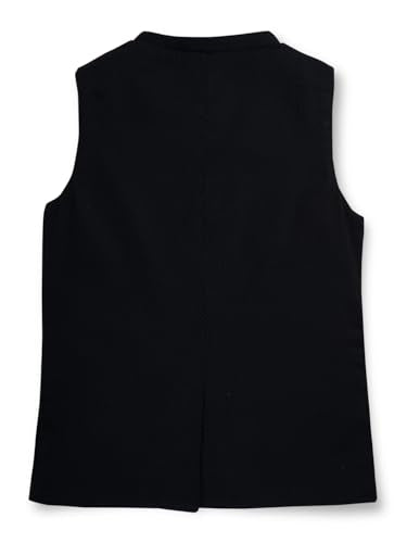 Gini and Jony Boys Black Solid Cotton Sleeveless Modi Jacket 4-5 Years