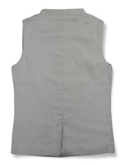 Gini & Jony Boys Grey Solid Cotton Sleeveless Modi Standard Length Jacket 11-12 Years