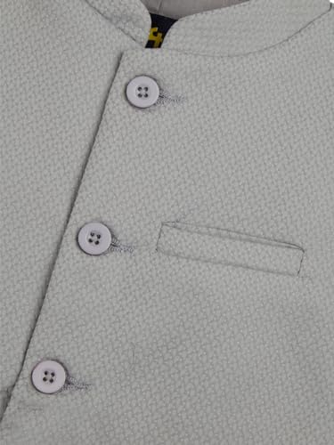 Gini & Jony Boys Grey Solid Cotton Sleeveless Modi Standard Length Jacket 11-12 Years