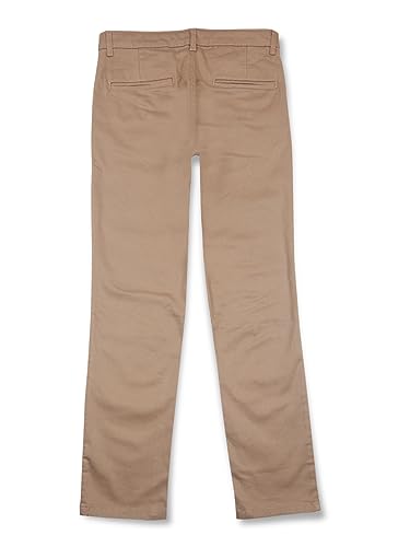 Gini and Jony Boys Khaki Solid Textured Cotton Fixed Waist Trouser 5-6 Years - Goyalsons ShopMax