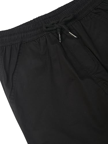 Gini and Jony Boys Black Solid Woven Fixed Waist Trouser 11-12 Years