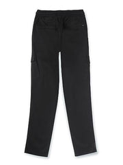 Gini and Jony Boys Black Solid Woven Fixed Waist Trouser 11-12 Years