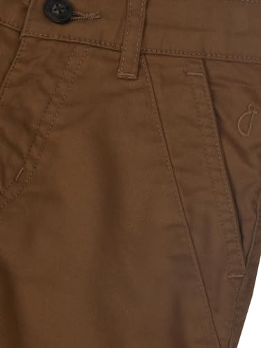 Gini and Jony Boys Brown Solid Woven Fixed Waist Trouser 4-5 Years