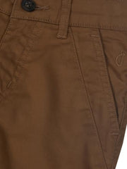Gini and Jony Boys Brown Solid Woven Fixed Waist Trouser 4-5 Years