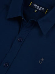 Gini and Jony Boys Navy Blue Solid Cotton Full Sleeves Shirt 15-16 Years