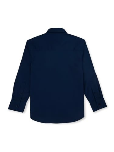 Gini and Jony Boys Navy Blue Solid Cotton Full Sleeves Shirt 15-16 Years