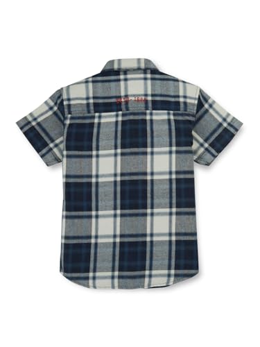 Gini & Jony Boys Blue Cotton Checkered Co-ordinate 15-16 Years