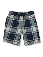 Gini & Jony Boys Blue Cotton Checkered Co-ordinate 15-16 Years