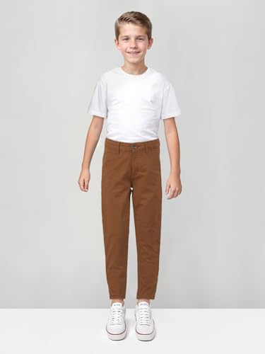 Gini and Jony Boys Beige Solid Twill Elasticated Trouser 7-8 Years - Goyalsons ShopMax