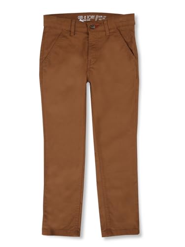 Gini and Jony Boys Beige Solid Twill Elasticated Trouser 7-8 Years - Goyalsons ShopMax