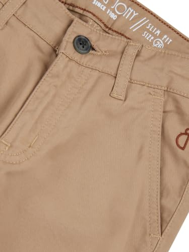 Gini & Jony Boys Khaki Cotton Solid Trouser 4-5 Years