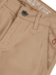 Gini & Jony Boys Khaki Cotton Solid Trouser 4-5 Years