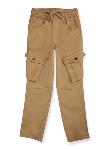 Gini & Jony Boys Cotton Solid Trouser 8-9 Years Khaki - Goyalsons ShopMax