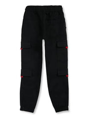 Gini & Jony Boys Black Cotton Solid Trouser 5-6 Years