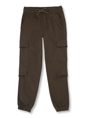 Gini & Jony Boys Cotton Solid Trouser 6-7 Years Olive