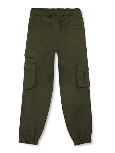 Gini & Jony Boys Olive Cotton Blend Solid Trouser 12-18 Months