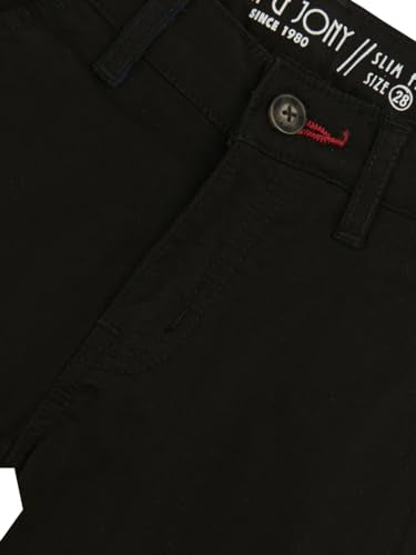 Gini & Jony Boys Black Cotton Blend Solid Trouser 12-18 Months