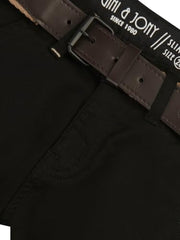 Gini & Jony Boys Black Cotton Blend Solid Trouser 5-6 Years