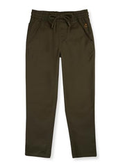 Gini & Jony Boys Cotton Solid Trouser 6-7 Years Olive