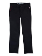 Gini and Jony Boys Black Twill Solid Elasticated Trouser 5-6 Years