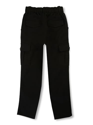 Gini & Jony Boys Black Cotton Blend Solid Trouser 7-8 Years