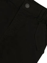 Gini & Jony Boys Black Cotton Blend Solid Trouser 7-8 Years