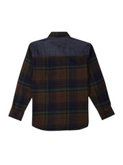 Gini and Jony Boys Brown Checks Cotton Full Sleeves Shirt 7-8 Years