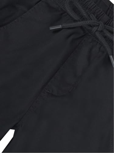 Gini and Jony Boys Black Typographic Print Cotton Elasticated Trouser 8-9 Years