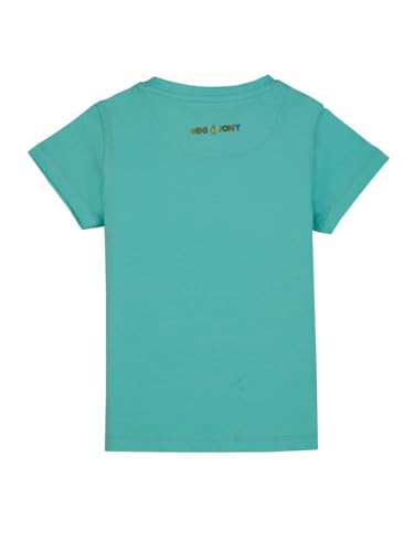Gini & Jony Blue Cotton Crew Neck Half Sleeve Knits Top 13-14 Years