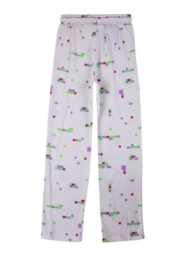 Gini and Jony Girls White Pixel Print Cotton Elasticated Track Pant 6-7 Years