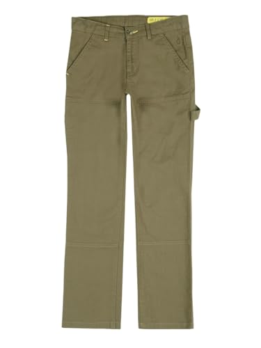 Gini and Jony Boys Olive Solid Cotton Fixed Waist Trouser 9-10 Years