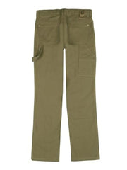 Gini and Jony Boys Olive Solid Cotton Fixed Waist Trouser 9-10 Years