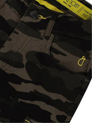 Gini and Jony Boys Olive Camouflage Cotton Fixed Waist Trouser 8-9 Years