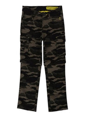 Gini and Jony Boys Olive Camouflage Cotton Fixed Waist Trouser 8-9 Years