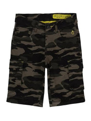 Gini and Jony Boys Olive Camouflage Cotton Fixed Waist Trouser 8-9 Years