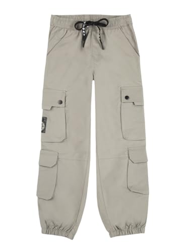 Gini and Jony Boys Grey Graphic Print Cotton Elasticated Trouser 4-5 Years - Goyalsons ShopMax