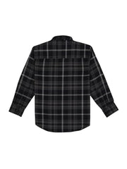 Gini and Jony Boys Black Checks Cotton Full Sleeves Shirt 13-14 Years