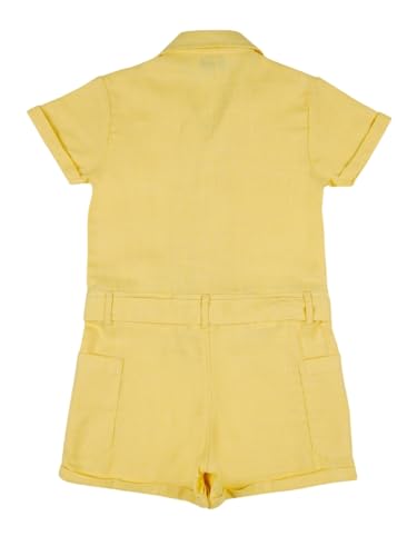 Gini and Jony Girls Yellow Solid Cotton Half Sleeves Jumpsuit 3-4 Years