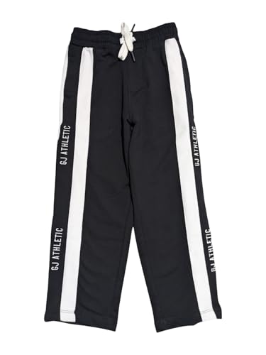 Gini and Jony Boys Black Stripes Cotton Elasticated Track Pant 6-7 Years - Goyalsons ShopMax