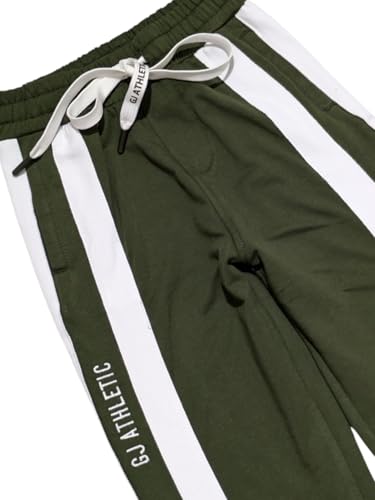 Gini and Jony Boys Green Stripes Cotton Elasticated Track Pant 4-5 Years