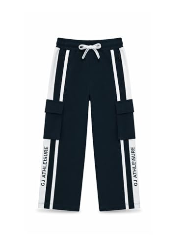 Gini and Jony Boys Blue Stripes Cotton Track Pant Elasticated