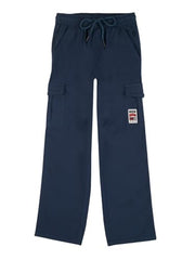 Gini and Jony Boys Dark Blue Solid Cotton Elasticated Trouser 6-7 Years