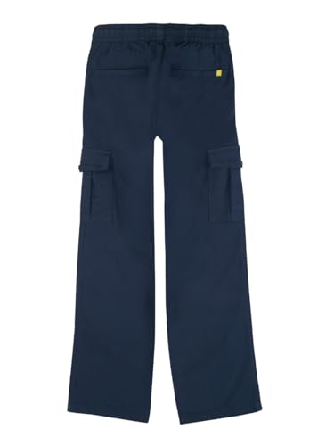 Gini and Jony Boys Dark Blue Solid Cotton Elasticated Trouser 6-7 Years