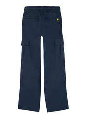 Gini and Jony Boys Dark Blue Solid Cotton Elasticated Trouser 6-7 Years