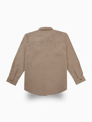 Gini and Jony Boys Brown Typographic Print Cotton Full Sleeves Shirt 11-12 Years