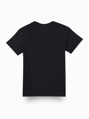 Gini and Jony Boys Black Metallic Print Cotton Half Sleeves T-Shirt 11-12 Years