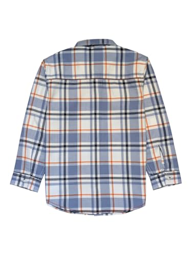 Gini and Jony Boys Blue Checks Cotton Full Sleeves Shirt 7-8 Years