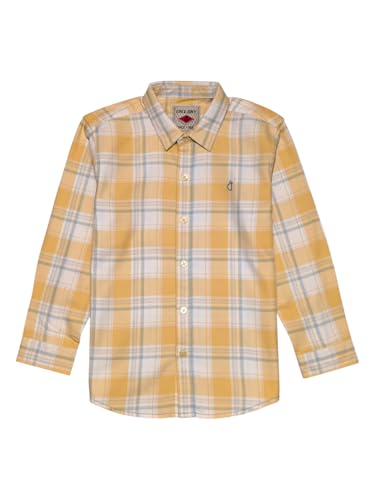 Gini and Jony Boys Yellow Checks Cotton Full Sleeves Shirt 11-12 Years