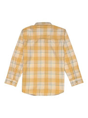 Gini and Jony Boys Yellow Checks Cotton Full Sleeves Shirt 11-12 Years